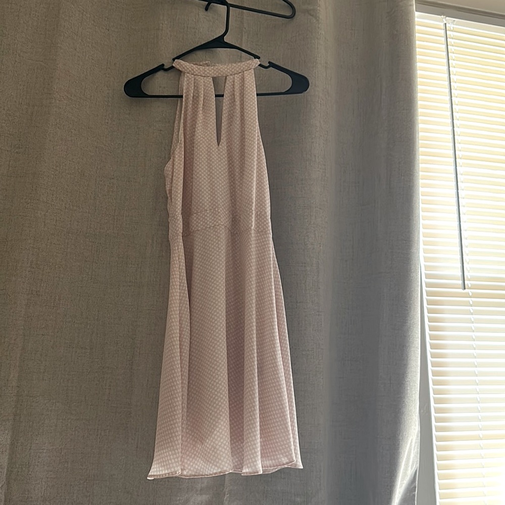 Sleeveless Pink Polka Dot Dress